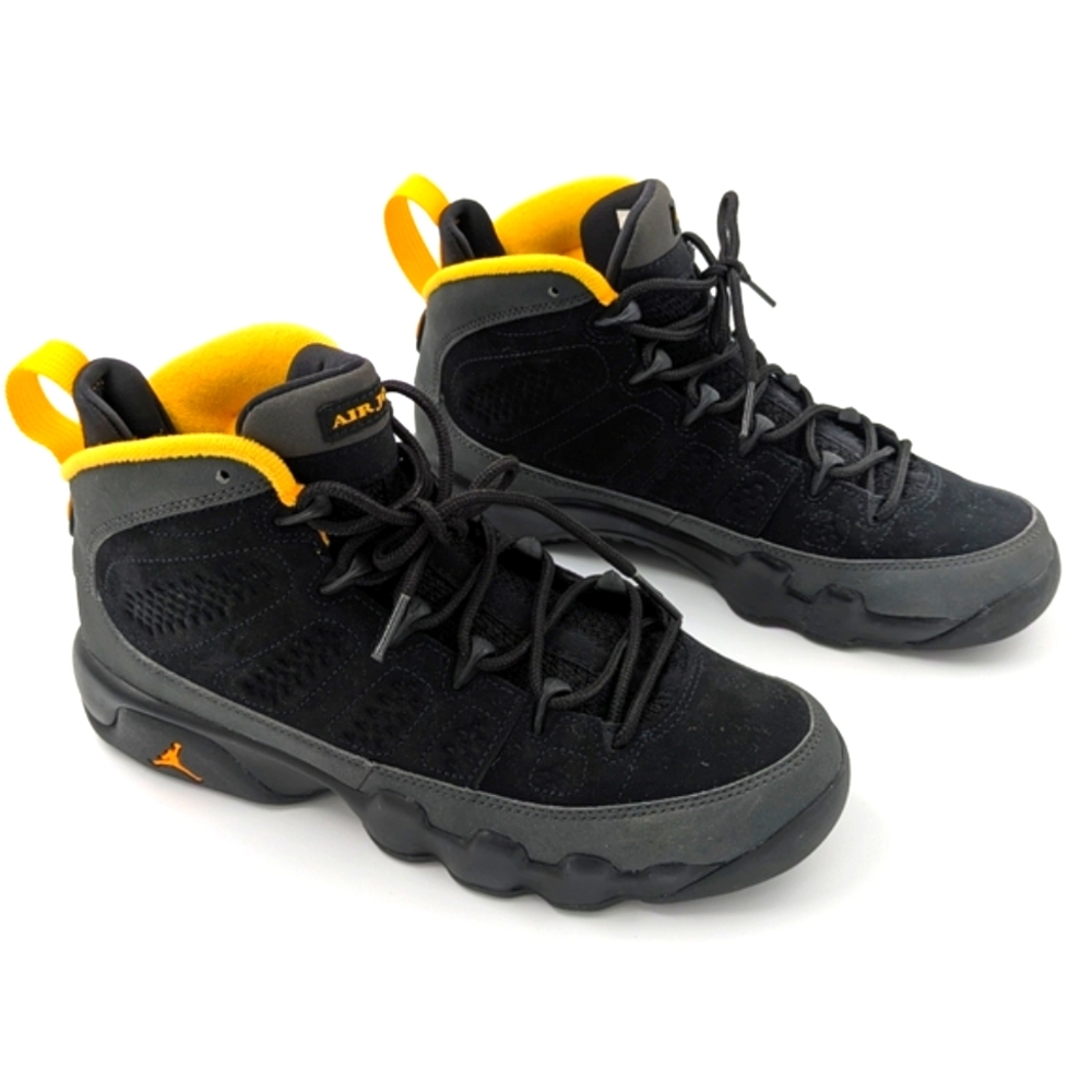 Nike Air Jordan 9 Dark Charcoal University Gold Black Yellow
